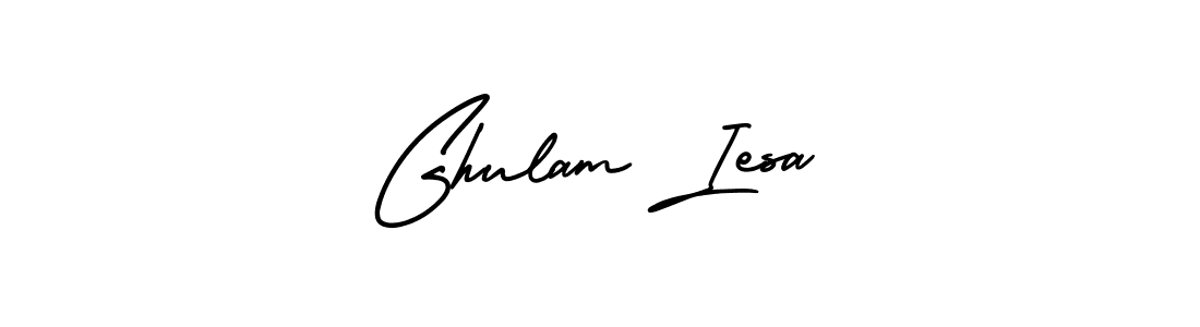 Use a signature maker to create a handwritten signature online. With this signature software, you can design (AmerikaSignatureDemo-Regular) your own signature for name Ghulam Iesa. Ghulam Iesa signature style 3 images and pictures png