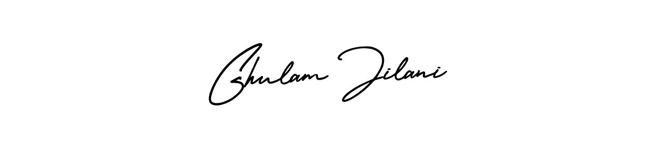 if you are searching for the best signature style for your name Ghulam Jilani. so please give up your signature search. here we have designed multiple signature styles  using AmerikaSignatureDemo-Regular. Ghulam Jilani signature style 3 images and pictures png