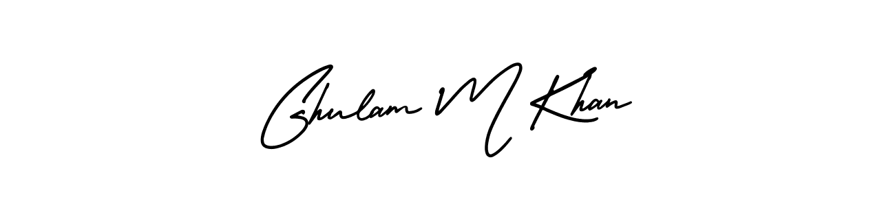 AmerikaSignatureDemo-Regular is a professional signature style that is perfect for those who want to add a touch of class to their signature. It is also a great choice for those who want to make their signature more unique. Get Ghulam M Khan name to fancy signature for free. Ghulam M Khan signature style 3 images and pictures png
