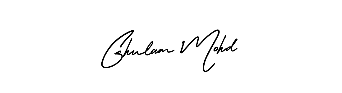 How to make Ghulam Mohd name signature. Use AmerikaSignatureDemo-Regular style for creating short signs online. This is the latest handwritten sign. Ghulam Mohd signature style 3 images and pictures png