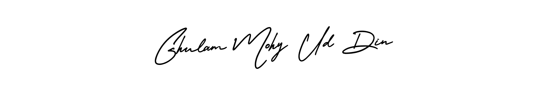 Similarly AmerikaSignatureDemo-Regular is the best handwritten signature design. Signature creator online .You can use it as an online autograph creator for name Ghulam Mohy Ud Din. Ghulam Mohy Ud Din signature style 3 images and pictures png