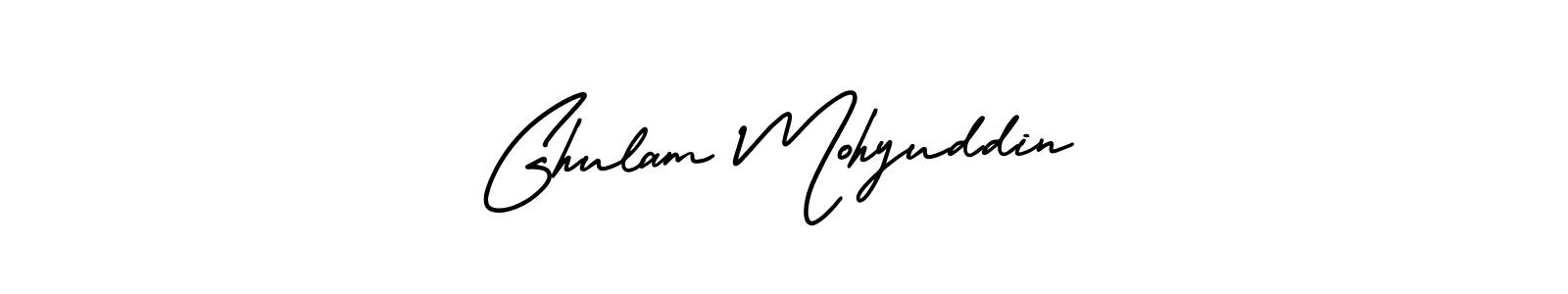 Also we have Ghulam Mohyuddin name is the best signature style. Create professional handwritten signature collection using AmerikaSignatureDemo-Regular autograph style. Ghulam Mohyuddin signature style 3 images and pictures png