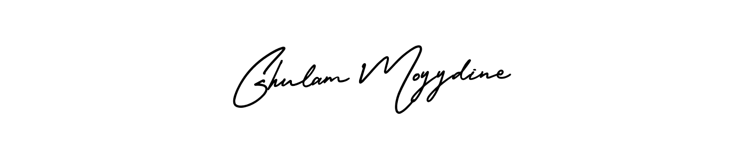 Make a short Ghulam Moyydine signature style. Manage your documents anywhere anytime using AmerikaSignatureDemo-Regular. Create and add eSignatures, submit forms, share and send files easily. Ghulam Moyydine signature style 3 images and pictures png