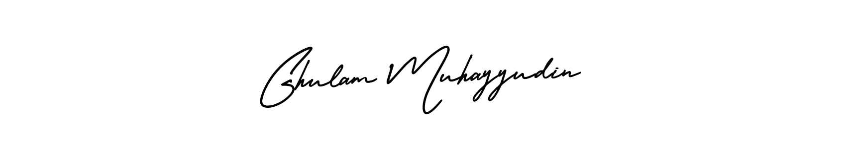 Similarly AmerikaSignatureDemo-Regular is the best handwritten signature design. Signature creator online .You can use it as an online autograph creator for name Ghulam Muhayyudin. Ghulam Muhayyudin signature style 3 images and pictures png