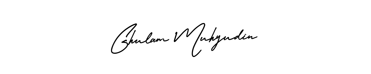 Also You can easily find your signature by using the search form. We will create Ghulam Muhyudin name handwritten signature images for you free of cost using AmerikaSignatureDemo-Regular sign style. Ghulam Muhyudin signature style 3 images and pictures png