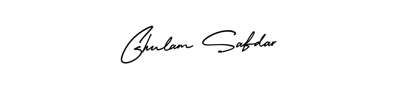 How to make Ghulam Safdar name signature. Use AmerikaSignatureDemo-Regular style for creating short signs online. This is the latest handwritten sign. Ghulam Safdar signature style 3 images and pictures png