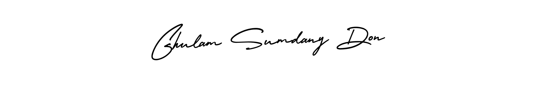 Design your own signature with our free online signature maker. With this signature software, you can create a handwritten (AmerikaSignatureDemo-Regular) signature for name Ghulam Sumdany Don. Ghulam Sumdany Don signature style 3 images and pictures png