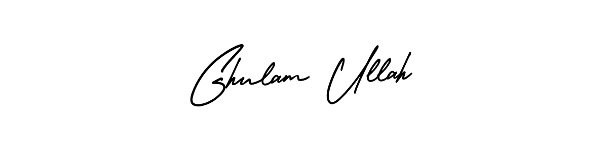 How to Draw Ghulam Ullah signature style? AmerikaSignatureDemo-Regular is a latest design signature styles for name Ghulam Ullah. Ghulam Ullah signature style 3 images and pictures png