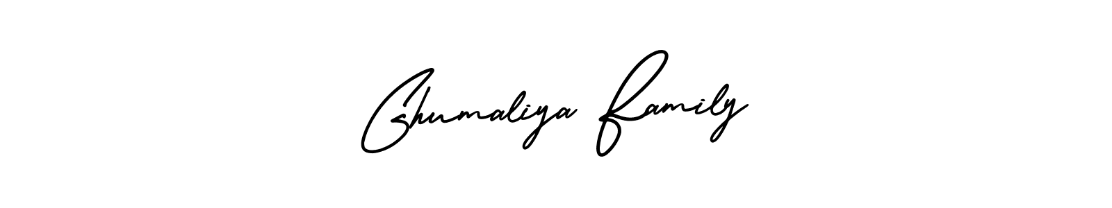 Make a beautiful signature design for name Ghumaliya Family. With this signature (AmerikaSignatureDemo-Regular) style, you can create a handwritten signature for free. Ghumaliya Family signature style 3 images and pictures png