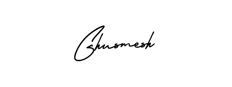 Use a signature maker to create a handwritten signature online. With this signature software, you can design (AmerikaSignatureDemo-Regular) your own signature for name Ghusmesh. Ghusmesh signature style 3 images and pictures png