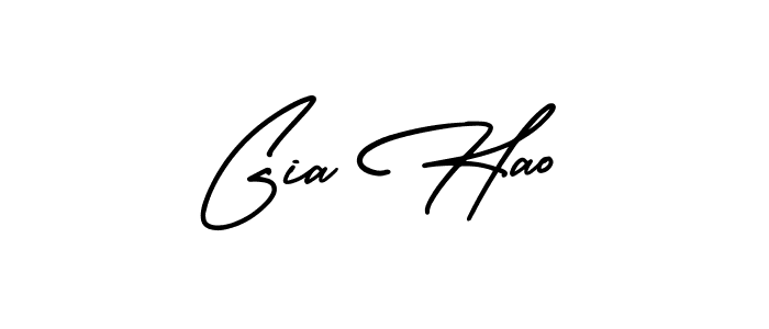 Design your own signature with our free online signature maker. With this signature software, you can create a handwritten (AmerikaSignatureDemo-Regular) signature for name Gia Hao. Gia Hao signature style 3 images and pictures png