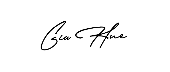 AmerikaSignatureDemo-Regular is a professional signature style that is perfect for those who want to add a touch of class to their signature. It is also a great choice for those who want to make their signature more unique. Get Gia Hue name to fancy signature for free. Gia Hue signature style 3 images and pictures png