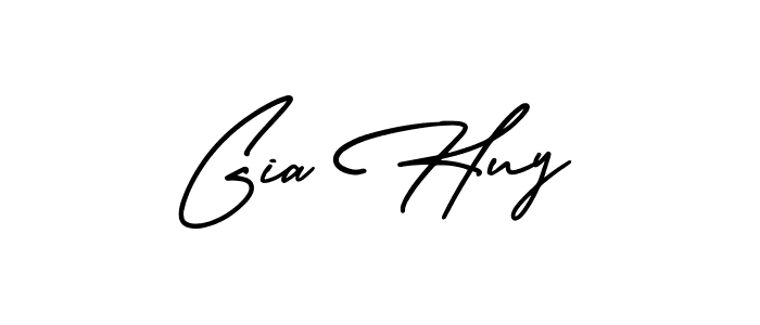 Create a beautiful signature design for name Gia Huy. With this signature (AmerikaSignatureDemo-Regular) fonts, you can make a handwritten signature for free. Gia Huy signature style 3 images and pictures png