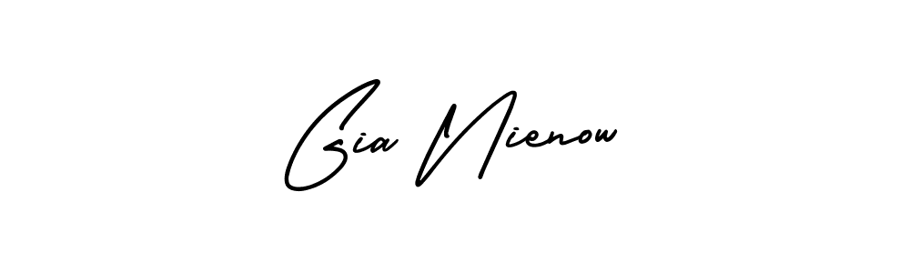 Make a beautiful signature design for name Gia Nienow. With this signature (AmerikaSignatureDemo-Regular) style, you can create a handwritten signature for free. Gia Nienow signature style 3 images and pictures png