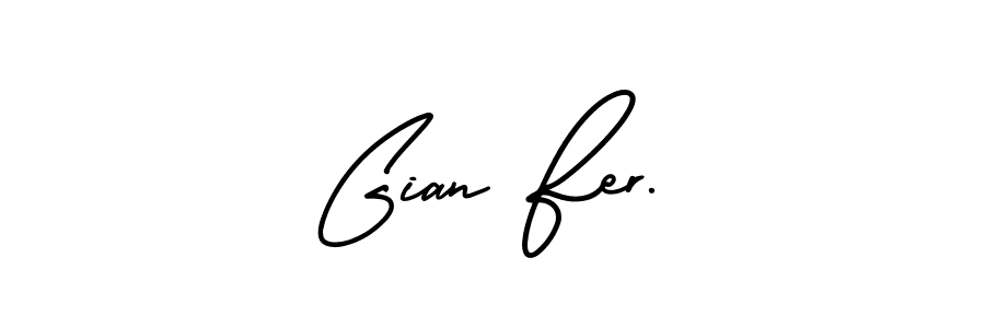 Make a beautiful signature design for name Gian Fer.. With this signature (AmerikaSignatureDemo-Regular) style, you can create a handwritten signature for free. Gian Fer. signature style 3 images and pictures png