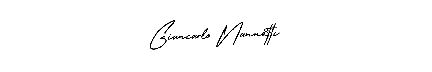 The best way (AmerikaSignatureDemo-Regular) to make a short signature is to pick only two or three words in your name. The name Giancarlo Nannetti include a total of six letters. For converting this name. Giancarlo Nannetti signature style 3 images and pictures png