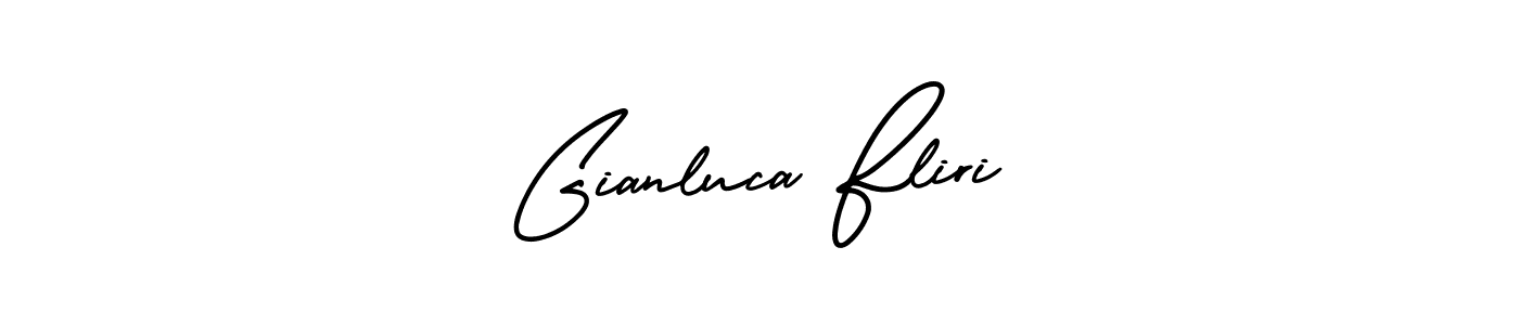 You should practise on your own different ways (AmerikaSignatureDemo-Regular) to write your name (Gianluca Fliri) in signature. don't let someone else do it for you. Gianluca Fliri signature style 3 images and pictures png