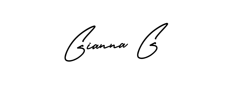 Gianna G stylish signature style. Best Handwritten Sign (AmerikaSignatureDemo-Regular) for my name. Handwritten Signature Collection Ideas for my name Gianna G. Gianna G signature style 3 images and pictures png