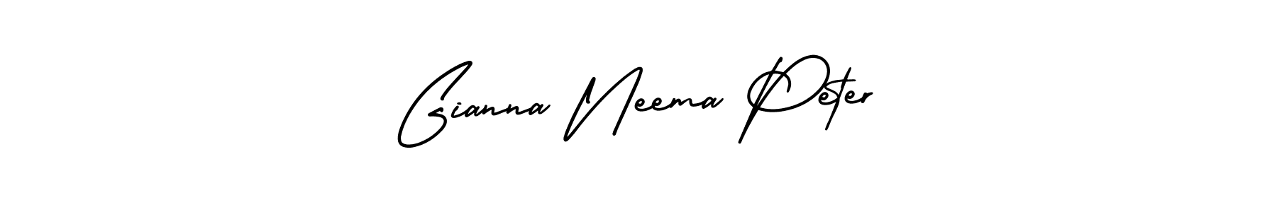 How to make Gianna Neema Peter signature? AmerikaSignatureDemo-Regular is a professional autograph style. Create handwritten signature for Gianna Neema Peter name. Gianna Neema Peter signature style 3 images and pictures png