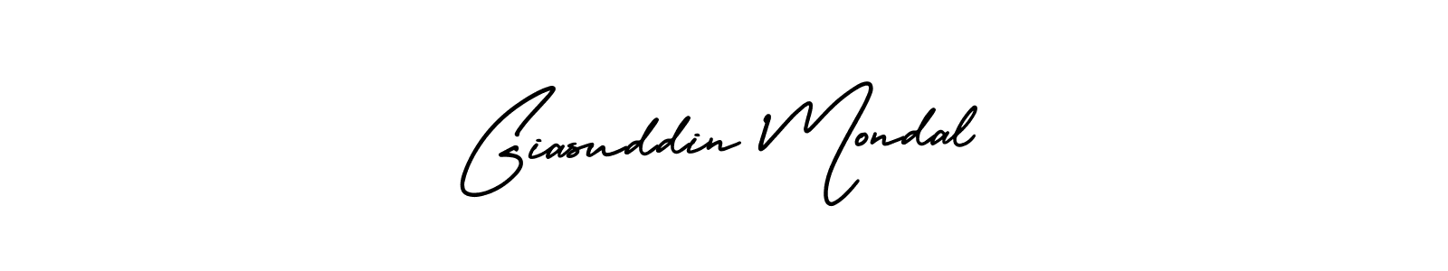 How to make Giasuddin Mondal name signature. Use AmerikaSignatureDemo-Regular style for creating short signs online. This is the latest handwritten sign. Giasuddin Mondal signature style 3 images and pictures png