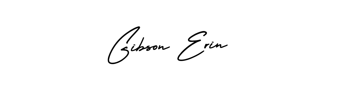 The best way (AmerikaSignatureDemo-Regular) to make a short signature is to pick only two or three words in your name. The name Gibson Erin include a total of six letters. For converting this name. Gibson Erin signature style 3 images and pictures png