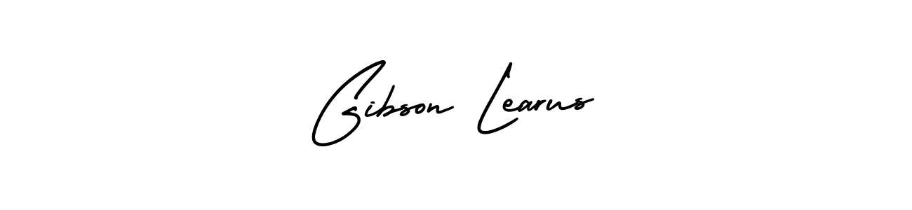 How to make Gibson Learus name signature. Use AmerikaSignatureDemo-Regular style for creating short signs online. This is the latest handwritten sign. Gibson Learus signature style 3 images and pictures png