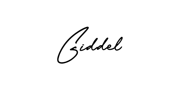 How to make Giddel signature? AmerikaSignatureDemo-Regular is a professional autograph style. Create handwritten signature for Giddel name. Giddel signature style 3 images and pictures png