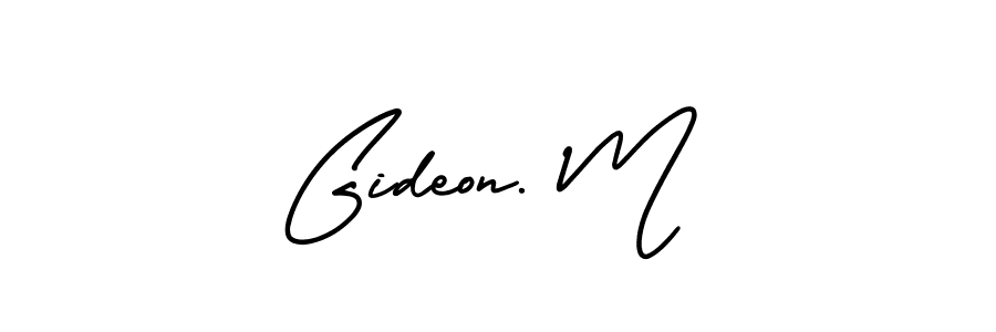 Make a beautiful signature design for name Gideon. M. With this signature (AmerikaSignatureDemo-Regular) style, you can create a handwritten signature for free. Gideon. M signature style 3 images and pictures png