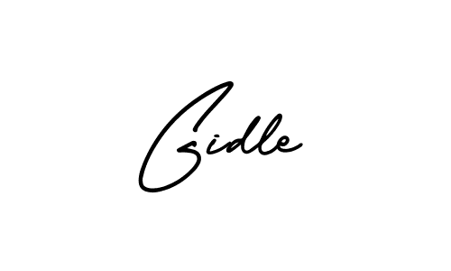 Gidle stylish signature style. Best Handwritten Sign (AmerikaSignatureDemo-Regular) for my name. Handwritten Signature Collection Ideas for my name Gidle. Gidle signature style 3 images and pictures png