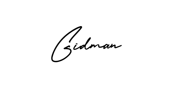 This is the best signature style for the Gidman name. Also you like these signature font (AmerikaSignatureDemo-Regular). Mix name signature. Gidman signature style 3 images and pictures png