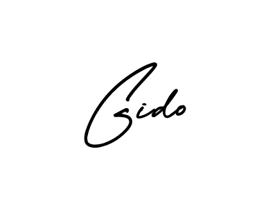 How to make Gido name signature. Use AmerikaSignatureDemo-Regular style for creating short signs online. This is the latest handwritten sign. Gido signature style 3 images and pictures png