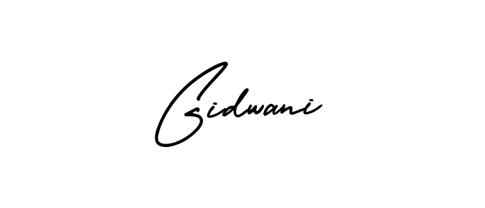 Gidwani stylish signature style. Best Handwritten Sign (AmerikaSignatureDemo-Regular) for my name. Handwritten Signature Collection Ideas for my name Gidwani. Gidwani signature style 3 images and pictures png