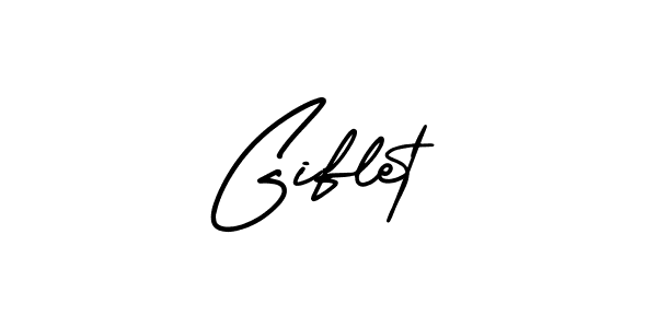 How to make Giflet signature? AmerikaSignatureDemo-Regular is a professional autograph style. Create handwritten signature for Giflet name. Giflet signature style 3 images and pictures png