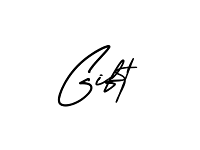How to make Gift name signature. Use AmerikaSignatureDemo-Regular style for creating short signs online. This is the latest handwritten sign. Gift signature style 3 images and pictures png