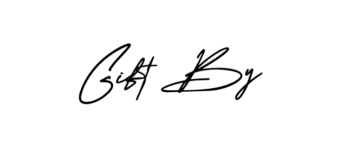 Design your own signature with our free online signature maker. With this signature software, you can create a handwritten (AmerikaSignatureDemo-Regular) signature for name Gift By. Gift By signature style 3 images and pictures png