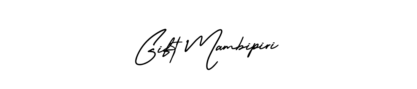 It looks lik you need a new signature style for name Gift Mambipiri. Design unique handwritten (AmerikaSignatureDemo-Regular) signature with our free signature maker in just a few clicks. Gift Mambipiri signature style 3 images and pictures png