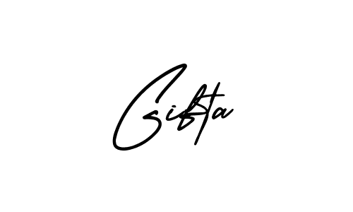 Design your own signature with our free online signature maker. With this signature software, you can create a handwritten (AmerikaSignatureDemo-Regular) signature for name Gifta. Gifta signature style 3 images and pictures png