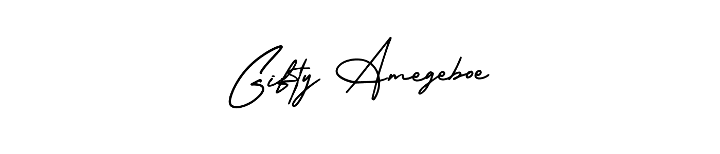 if you are searching for the best signature style for your name Gifty Amegeboe. so please give up your signature search. here we have designed multiple signature styles  using AmerikaSignatureDemo-Regular. Gifty Amegeboe signature style 3 images and pictures png