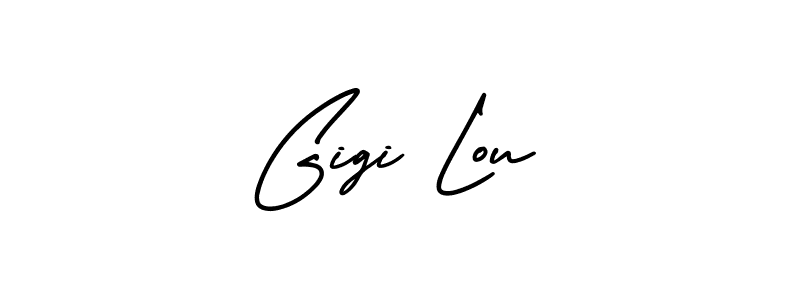 How to Draw Gigi Lou signature style? AmerikaSignatureDemo-Regular is a latest design signature styles for name Gigi Lou. Gigi Lou signature style 3 images and pictures png