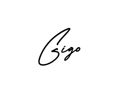 How to make Gigo name signature. Use AmerikaSignatureDemo-Regular style for creating short signs online. This is the latest handwritten sign. Gigo signature style 3 images and pictures png