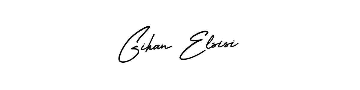 if you are searching for the best signature style for your name Gihan Elsisi. so please give up your signature search. here we have designed multiple signature styles  using AmerikaSignatureDemo-Regular. Gihan Elsisi signature style 3 images and pictures png