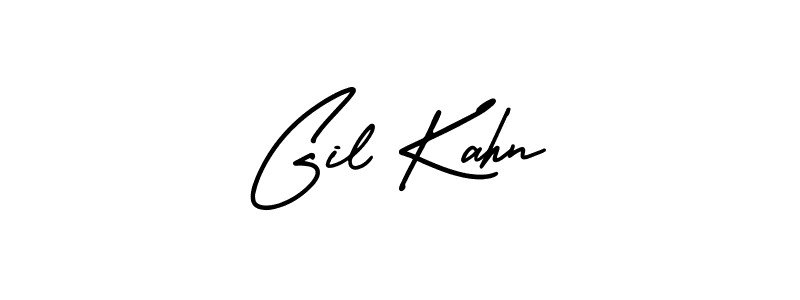 Make a beautiful signature design for name Gil Kahn. With this signature (AmerikaSignatureDemo-Regular) style, you can create a handwritten signature for free. Gil Kahn signature style 3 images and pictures png
