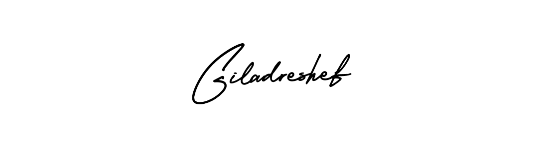 It looks lik you need a new signature style for name Giladreshef. Design unique handwritten (AmerikaSignatureDemo-Regular) signature with our free signature maker in just a few clicks. Giladreshef signature style 3 images and pictures png