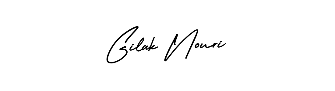 How to make Gilak Nouri name signature. Use AmerikaSignatureDemo-Regular style for creating short signs online. This is the latest handwritten sign. Gilak Nouri signature style 3 images and pictures png