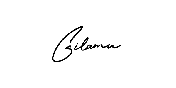 How to make Gilamu name signature. Use AmerikaSignatureDemo-Regular style for creating short signs online. This is the latest handwritten sign. Gilamu signature style 3 images and pictures png
