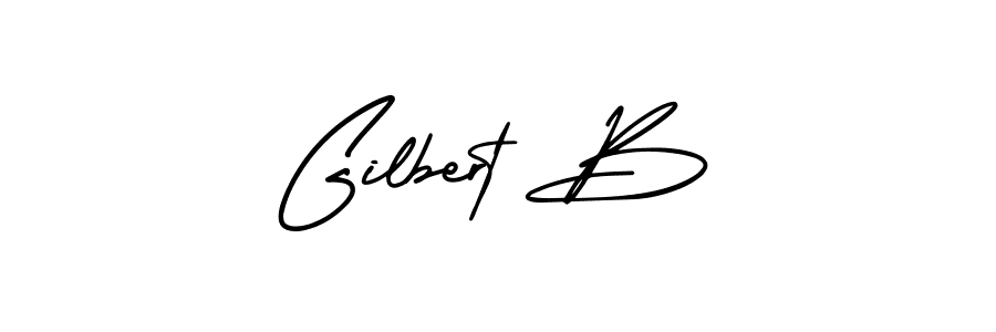 It looks lik you need a new signature style for name Gilbert B. Design unique handwritten (AmerikaSignatureDemo-Regular) signature with our free signature maker in just a few clicks. Gilbert B signature style 3 images and pictures png