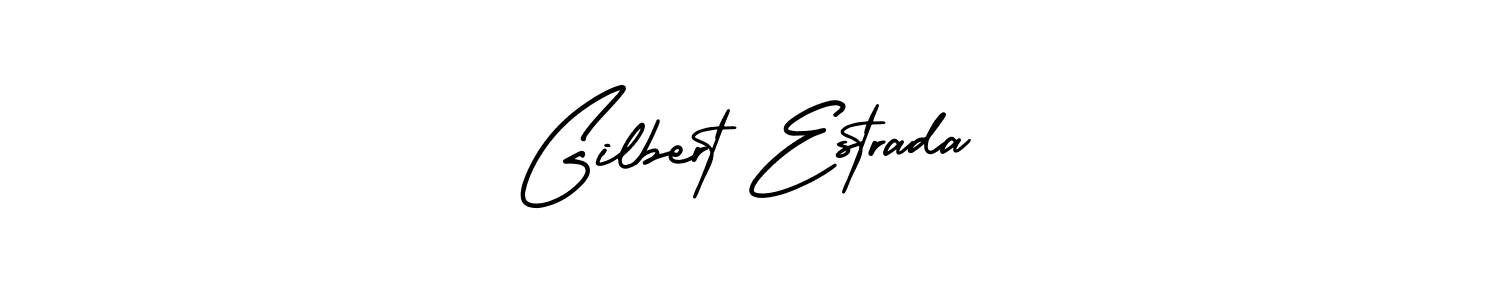 You should practise on your own different ways (AmerikaSignatureDemo-Regular) to write your name (Gilbert Estrada) in signature. don't let someone else do it for you. Gilbert Estrada signature style 3 images and pictures png