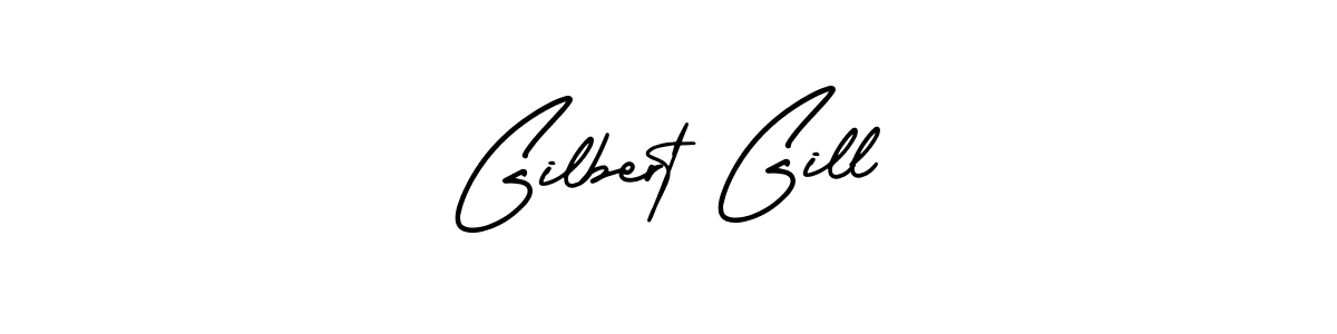 You should practise on your own different ways (AmerikaSignatureDemo-Regular) to write your name (Gilbert Gill) in signature. don't let someone else do it for you. Gilbert Gill signature style 3 images and pictures png