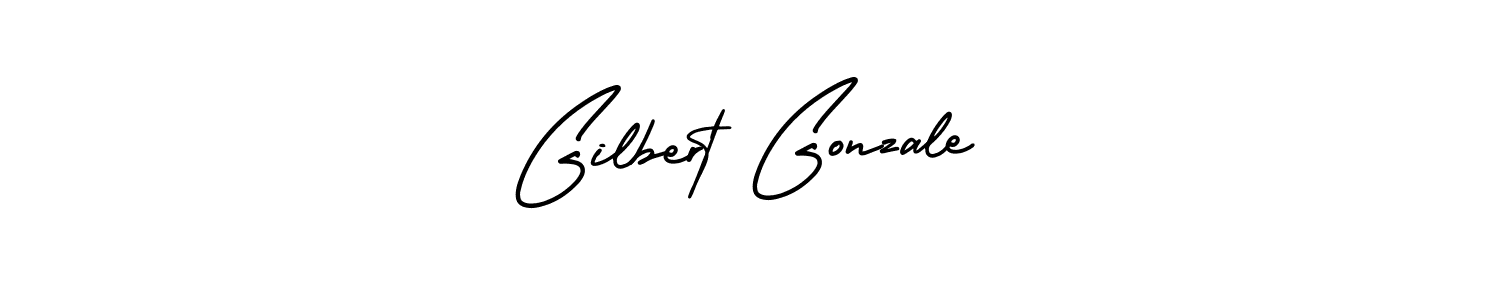 Create a beautiful signature design for name Gilbert Gonzale. With this signature (AmerikaSignatureDemo-Regular) fonts, you can make a handwritten signature for free. Gilbert Gonzale signature style 3 images and pictures png