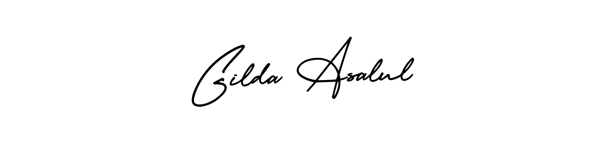 Gilda Asalul stylish signature style. Best Handwritten Sign (AmerikaSignatureDemo-Regular) for my name. Handwritten Signature Collection Ideas for my name Gilda Asalul. Gilda Asalul signature style 3 images and pictures png